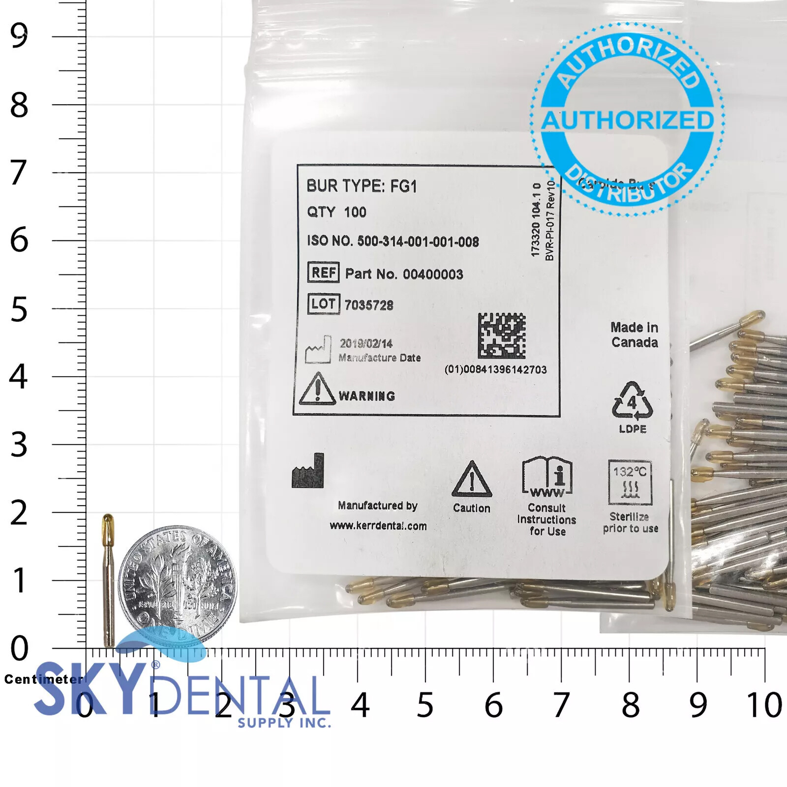 Up to 100x Kerr Beavers FG1 Carbide Burs Friction Grip 00400003 FG 1 Bur