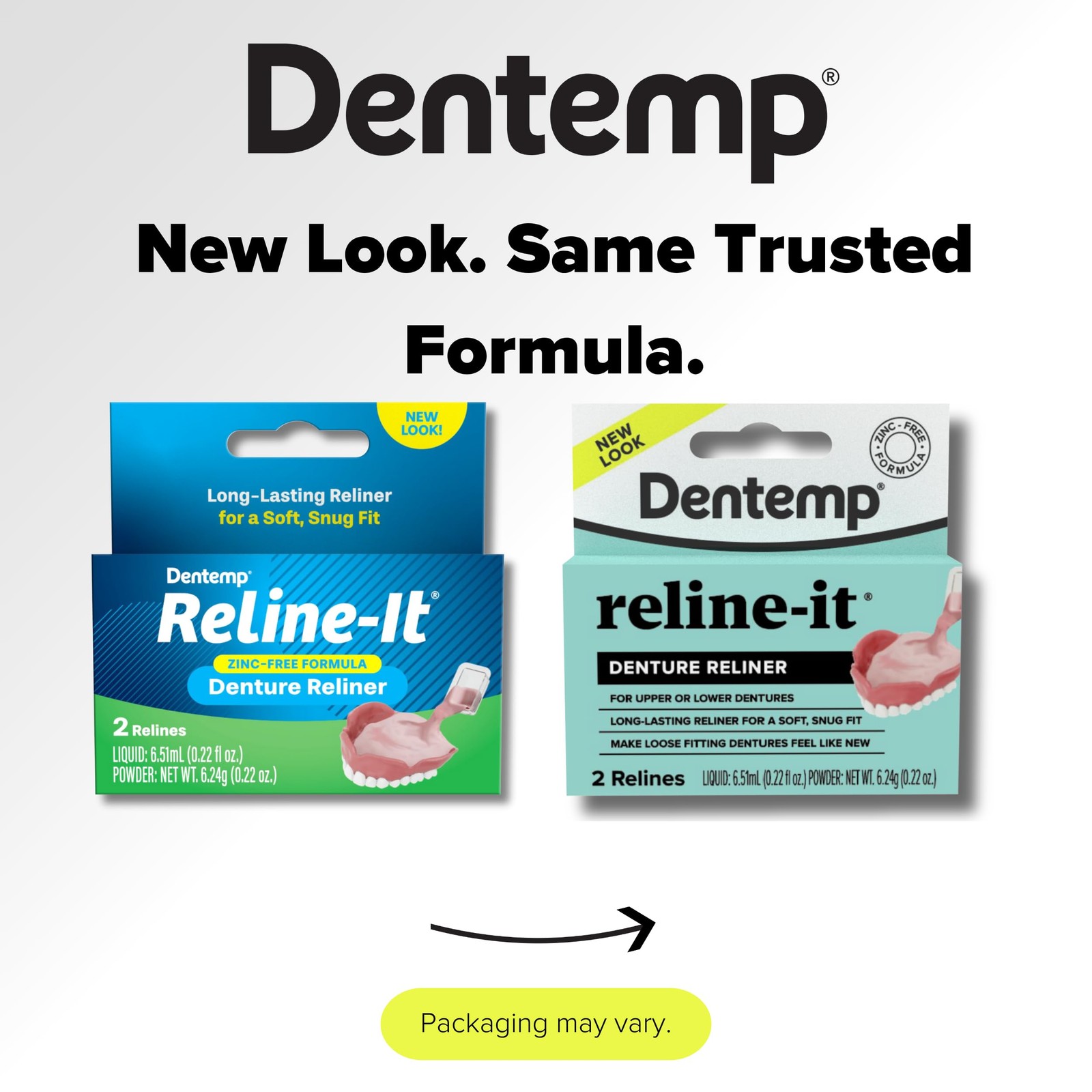 Dentemp Denture Reline Kit – Advanced Formula 2 Count (Pack of 1), clear