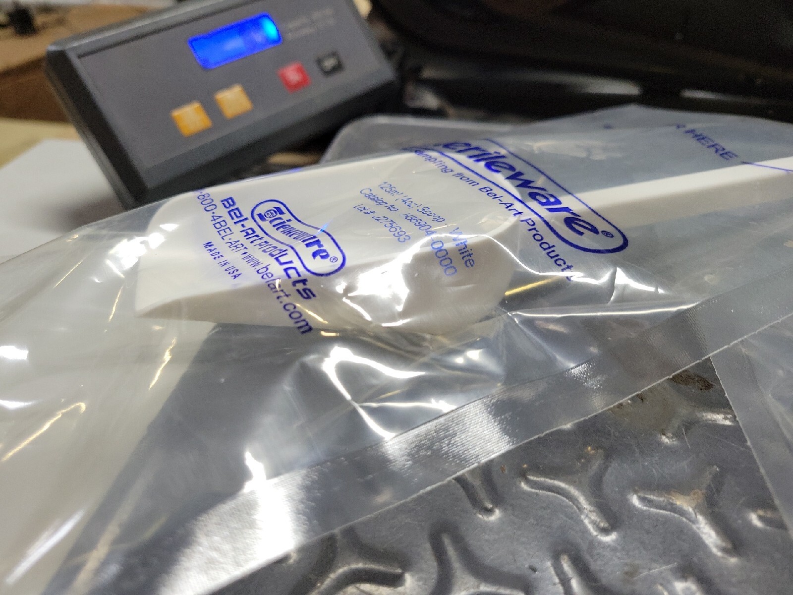 Bag of 10 Sterile Sampling Scoops 125 mL 4 oz SP Bel-Art Sterileware WHITE