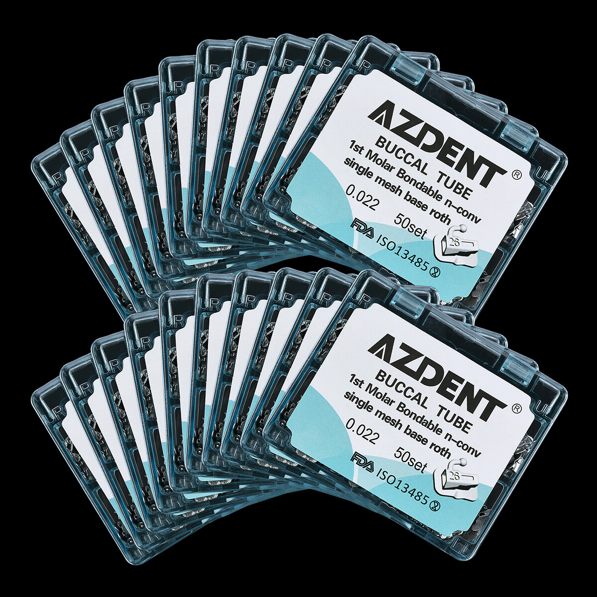 AZDENT Dental Orthodontics Buccal Tubes 1st 2nd Molar Tube Roth MBT 022 018 Type