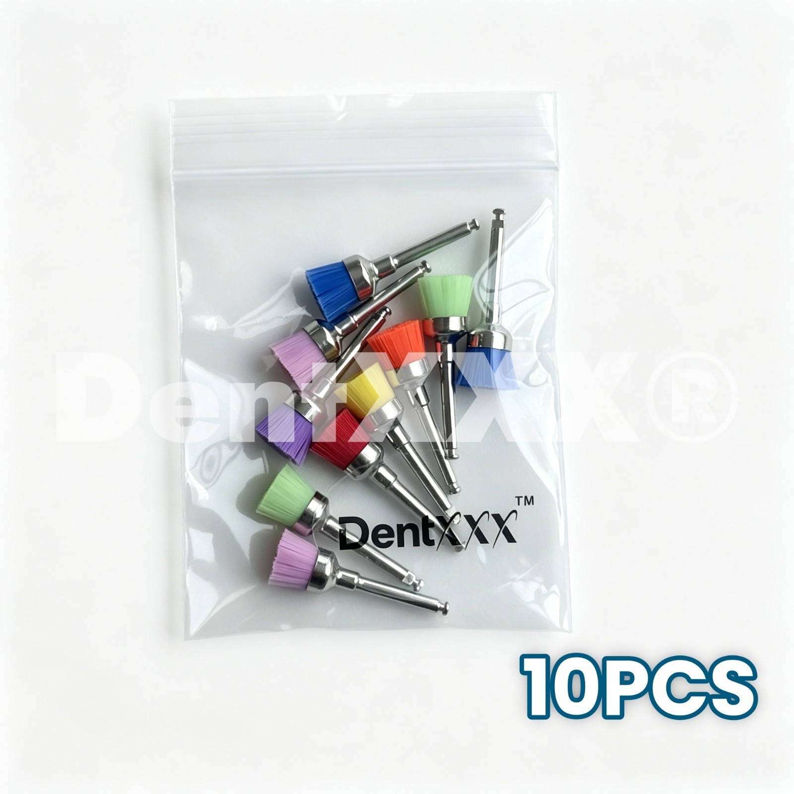 10PCS Colored Bowl Nylon Polishing Heads Disposable Cleaning Brushes