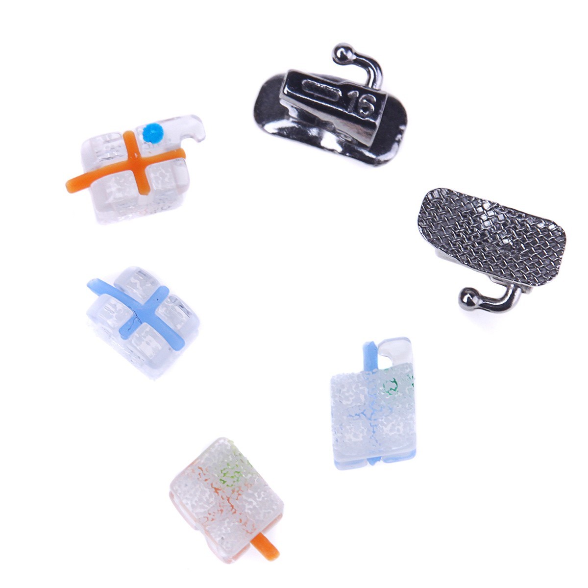 AZDENT Monocrystalline Sapphire Bracket Mini Roth.022 Hook 345 with Buccal Tube