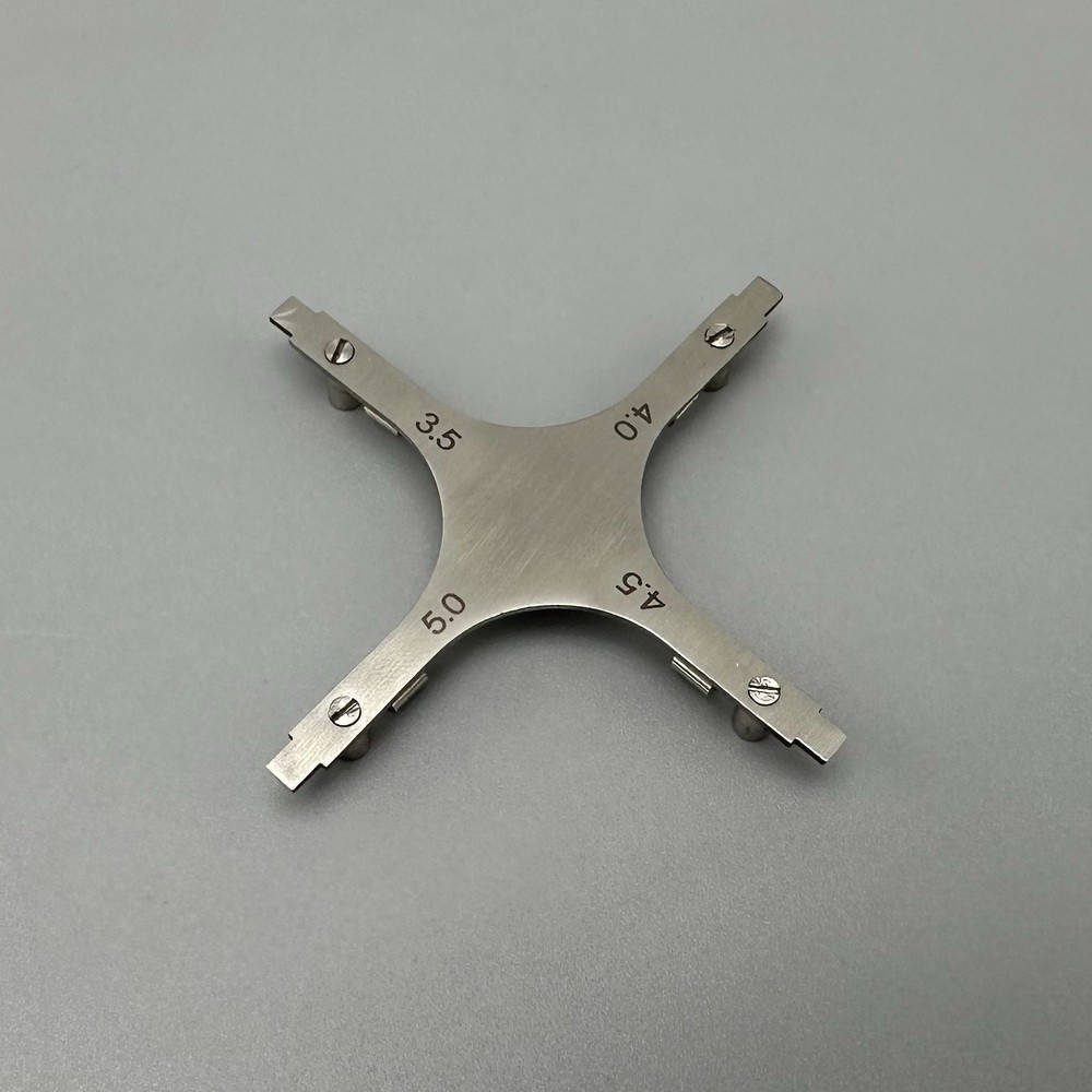 Dental Orthodontic Bracket Positioner with Cross Star Gauge Bracket Positioning