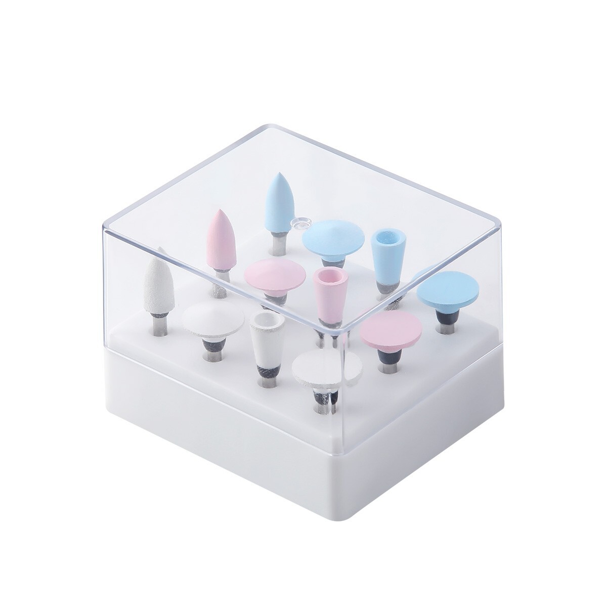 12pcs Dental Composite Polishing Burs Kit RA Silicone Polisher 2.35mm