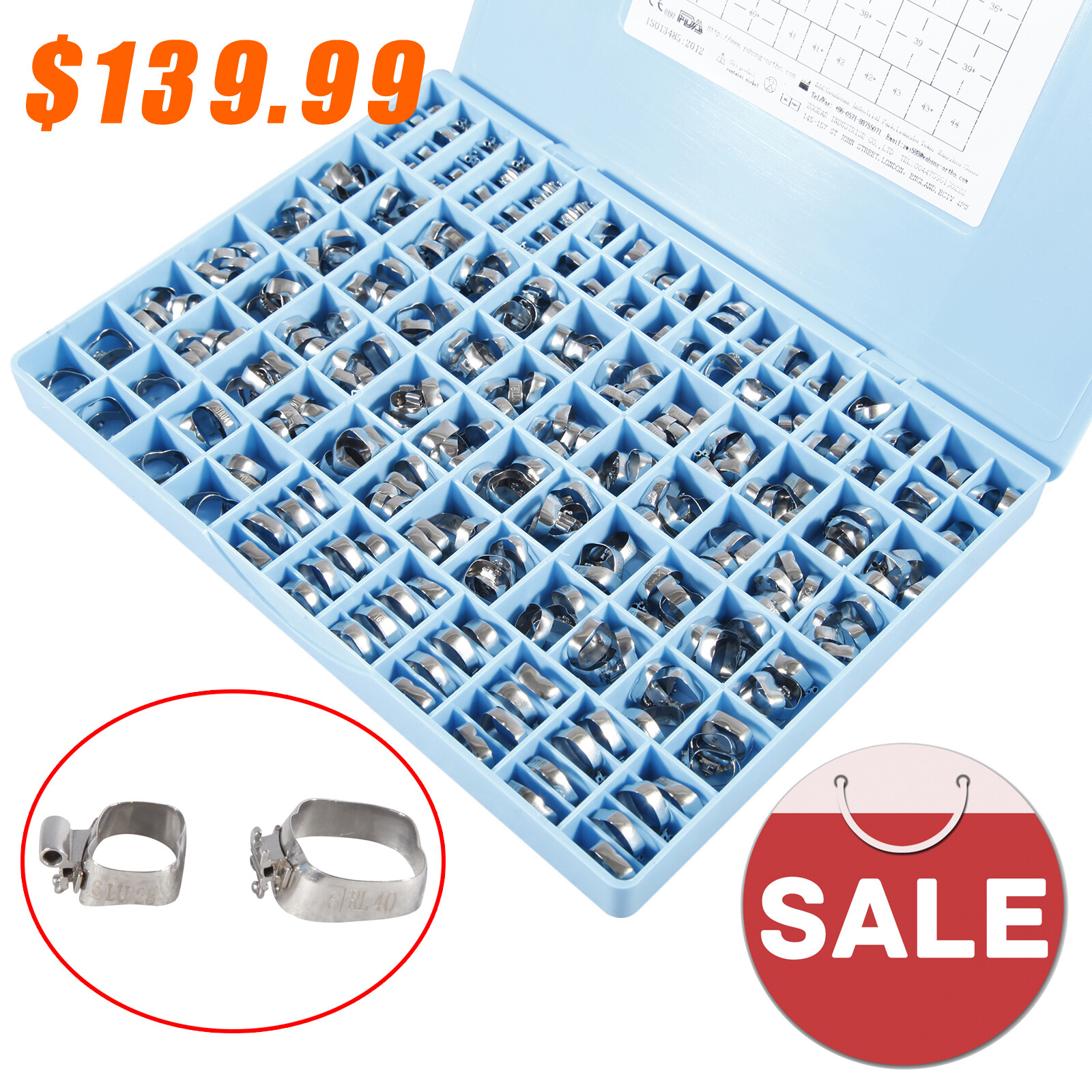 Choice Orthodontic 1st Molar Bands Convertible Roth/MBT Double/Single Tubes