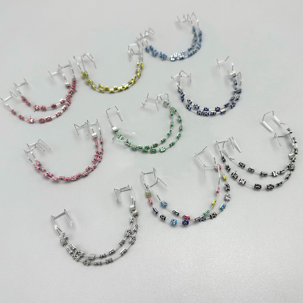 Colorful Temporary Tooth Decoration Dental Decorations with Metal Wires Ligature