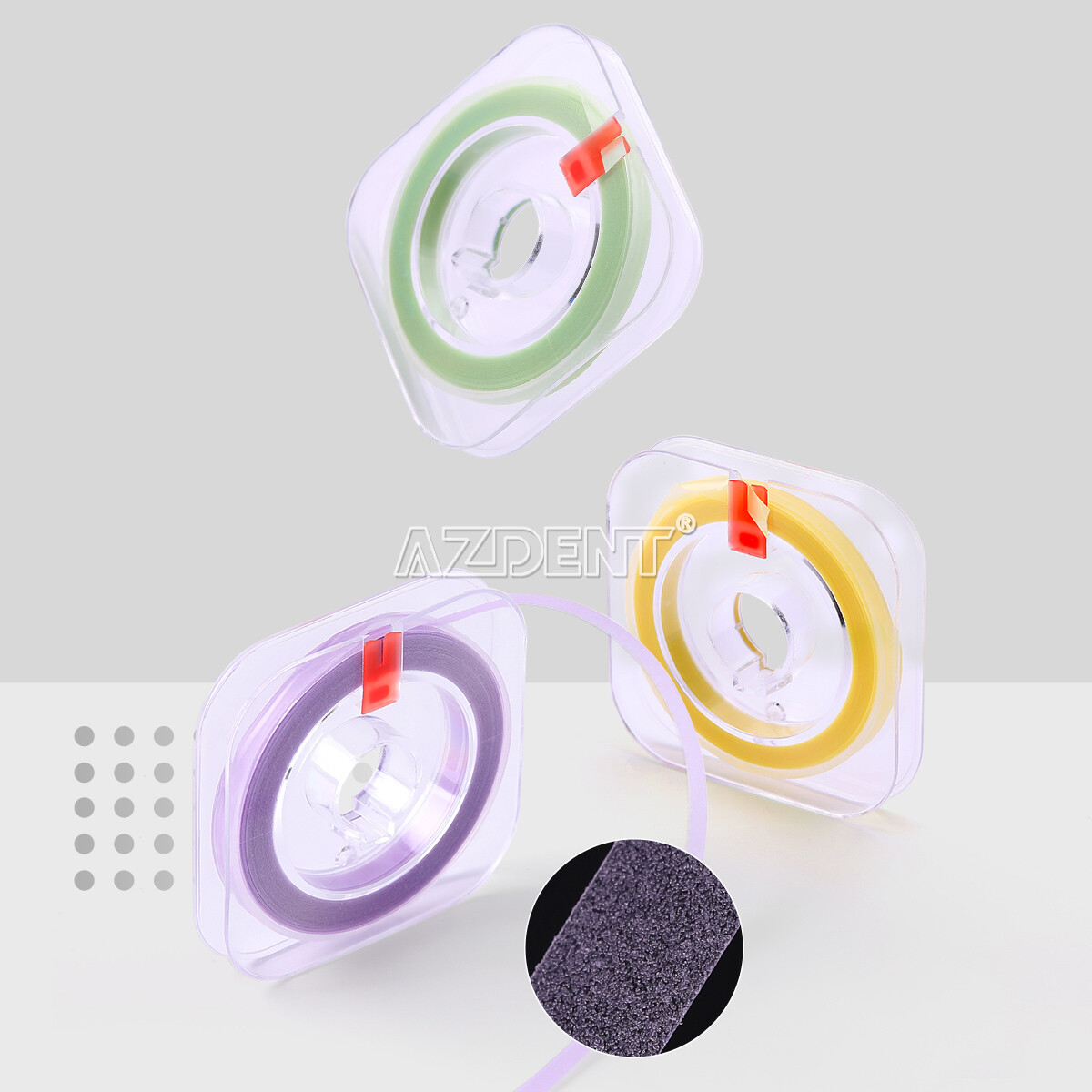 Dental Abrasive Polishing Polyester Strips Finishing Polishing Coded Grit 4mm/6m