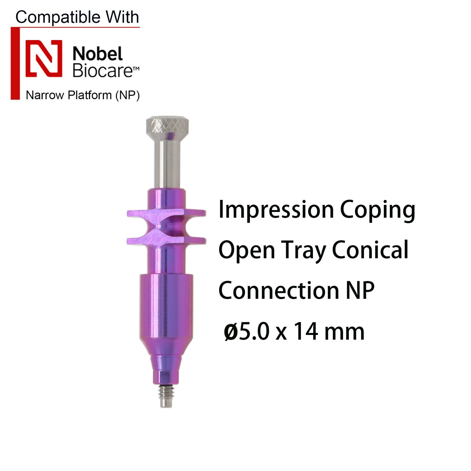 US Dental NP Impression Coping Open/Closed Tray Scanbody Analog FitsNobel Active