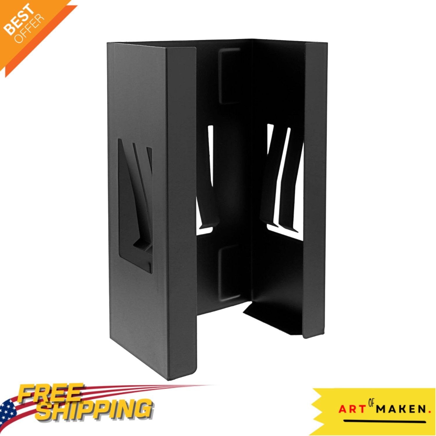 Space-Saving Wall Mount Glove & Tissue Holder with Magnetic Design – 10″ x 5.75″