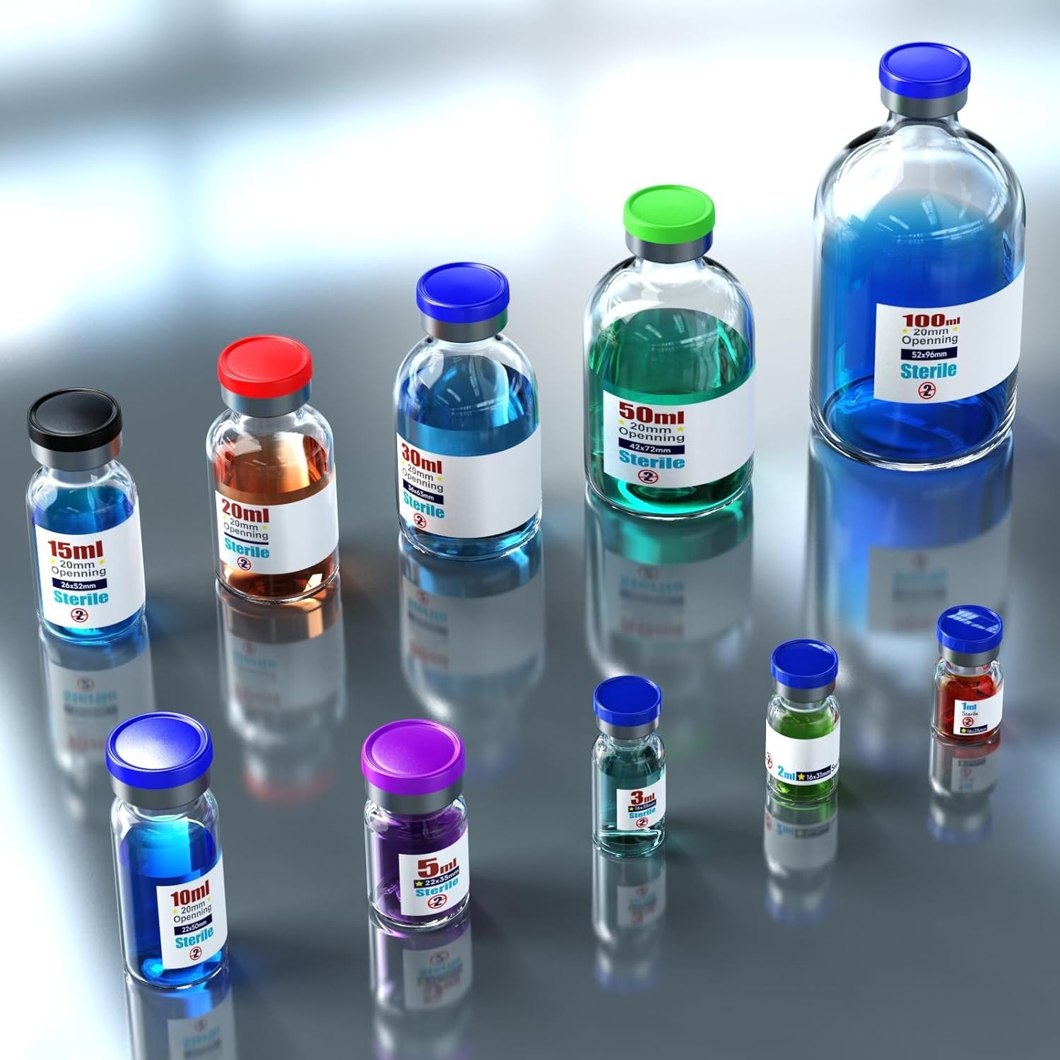 Single Dose Glass Vials – Sterile Package, 5ml (Pack of 10)