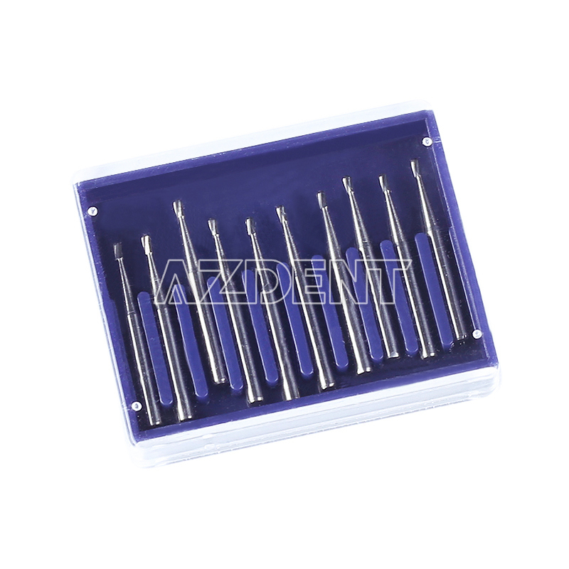 Dental Burs Tungsten Steel Carbide FG Burs Fit High Speed Handpiece 10Pcs/Kit