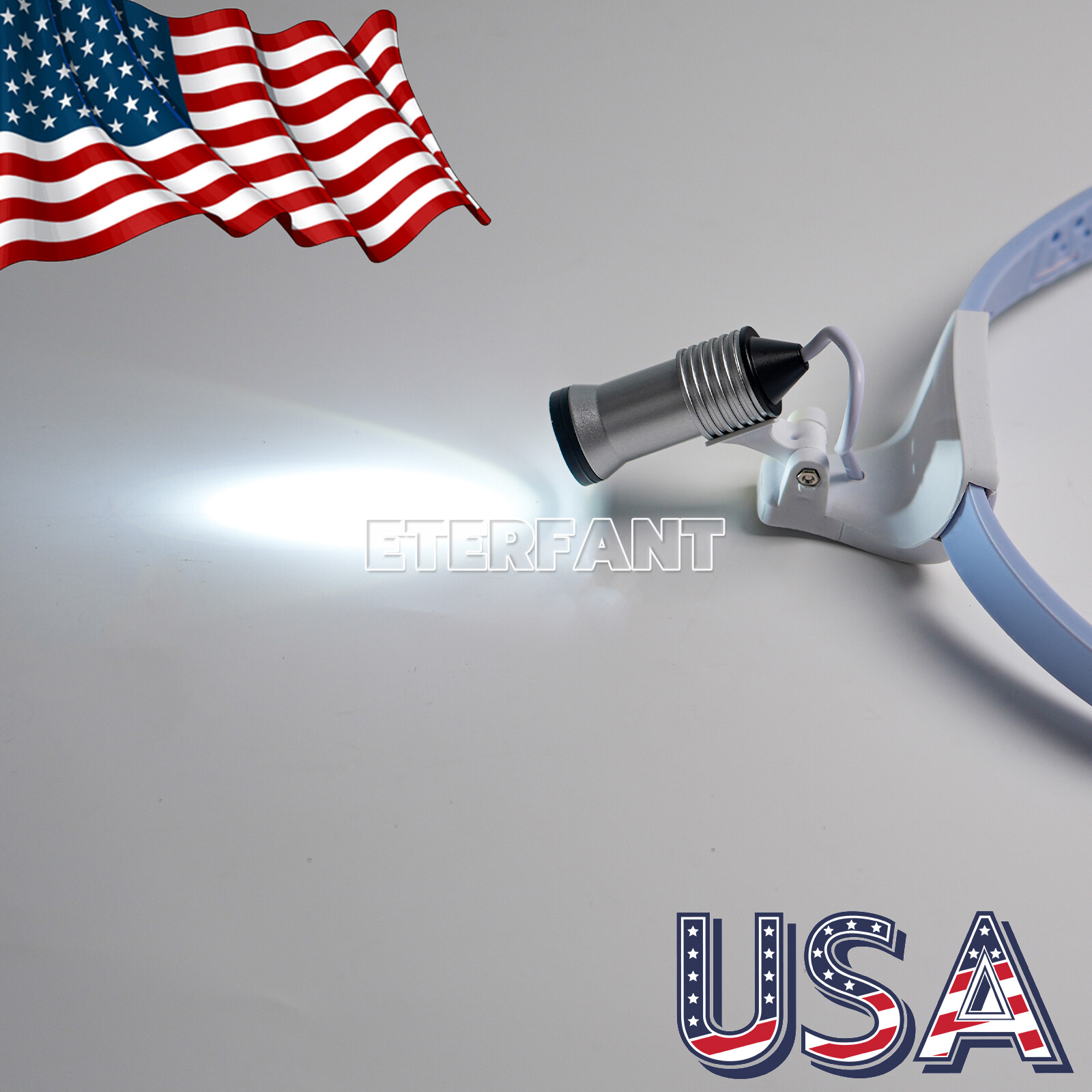 ETERFANT Lightweight Silicone Headlamp Dental Surgery Medical 5W LED Blue