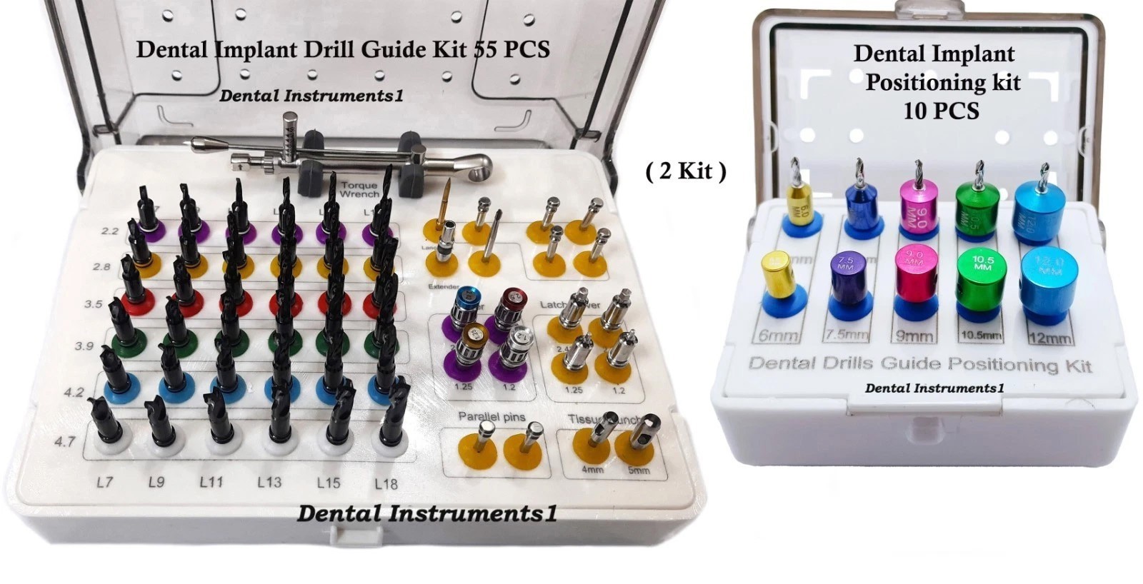 Dental Drill Guide & Implant Positioning Kit (2 Kits)