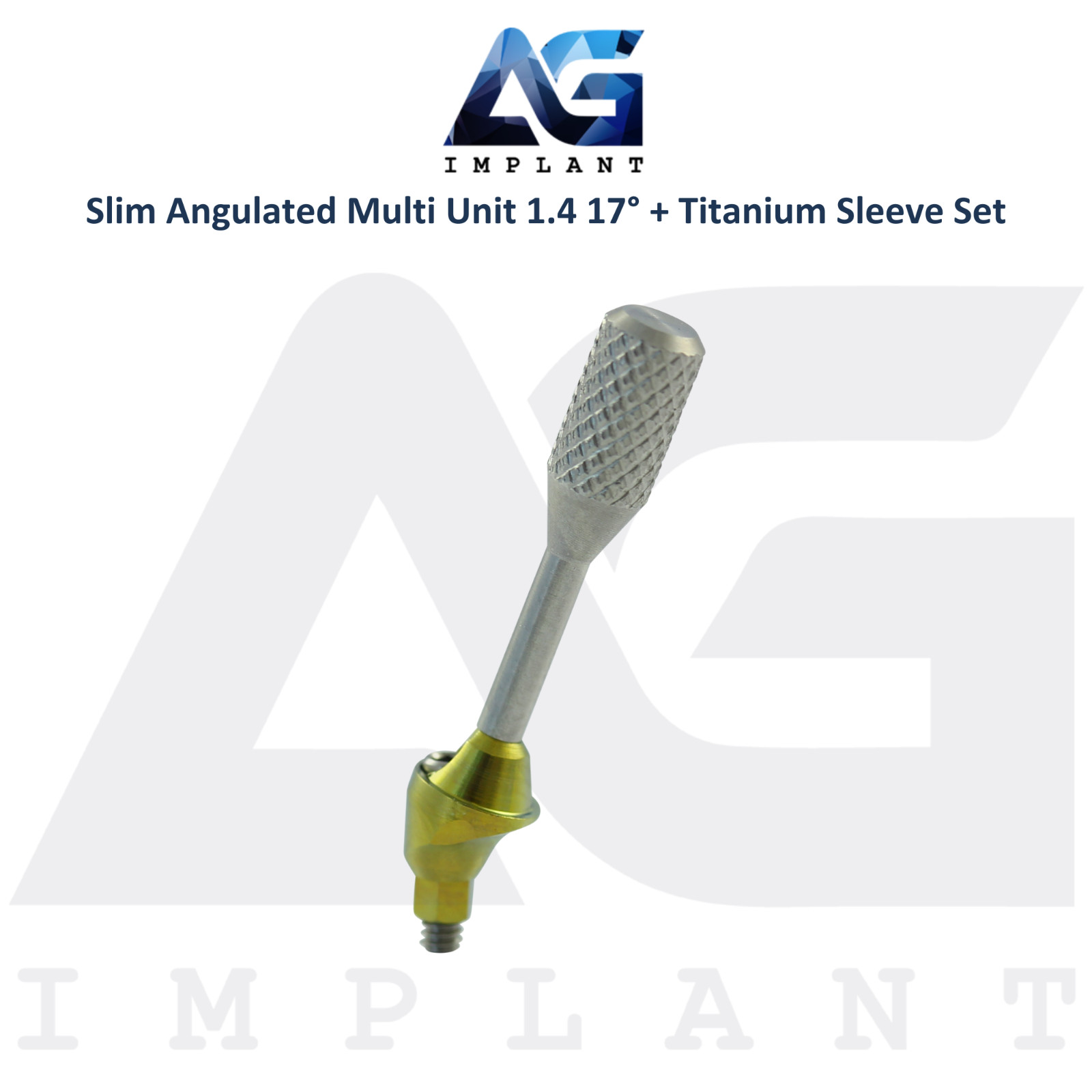 10 Angulated Multi Unit 1.4 Prosthetic 17° Titanium Sleeve Slim Int Hex 2.0mm