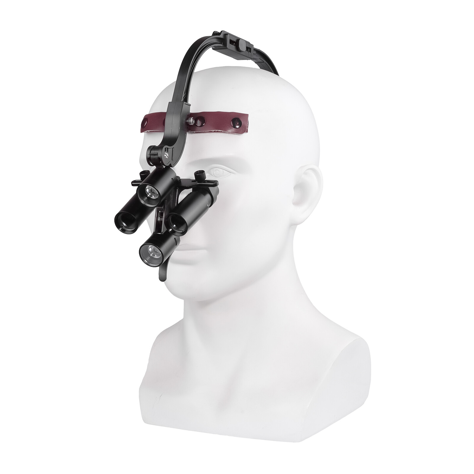 Dental Optical 5W Wireless LED Headlight Two LED Lights+6.0X-420 Loupes+AL-BOX