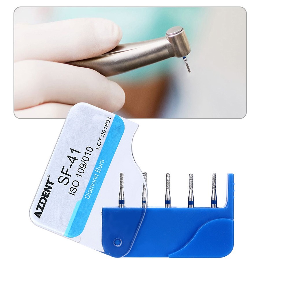 100pcs Dental Diamond Burs for High Speed Handpiece Medium 1.6mm Friction Grip