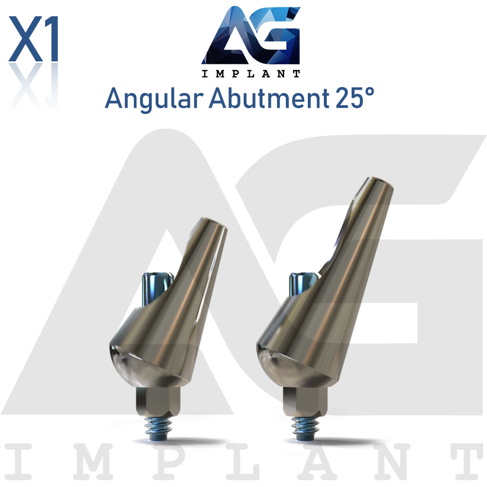 Angular Abutment 25° Aesthetic Titanium For Dental Int Hex 2.42mm