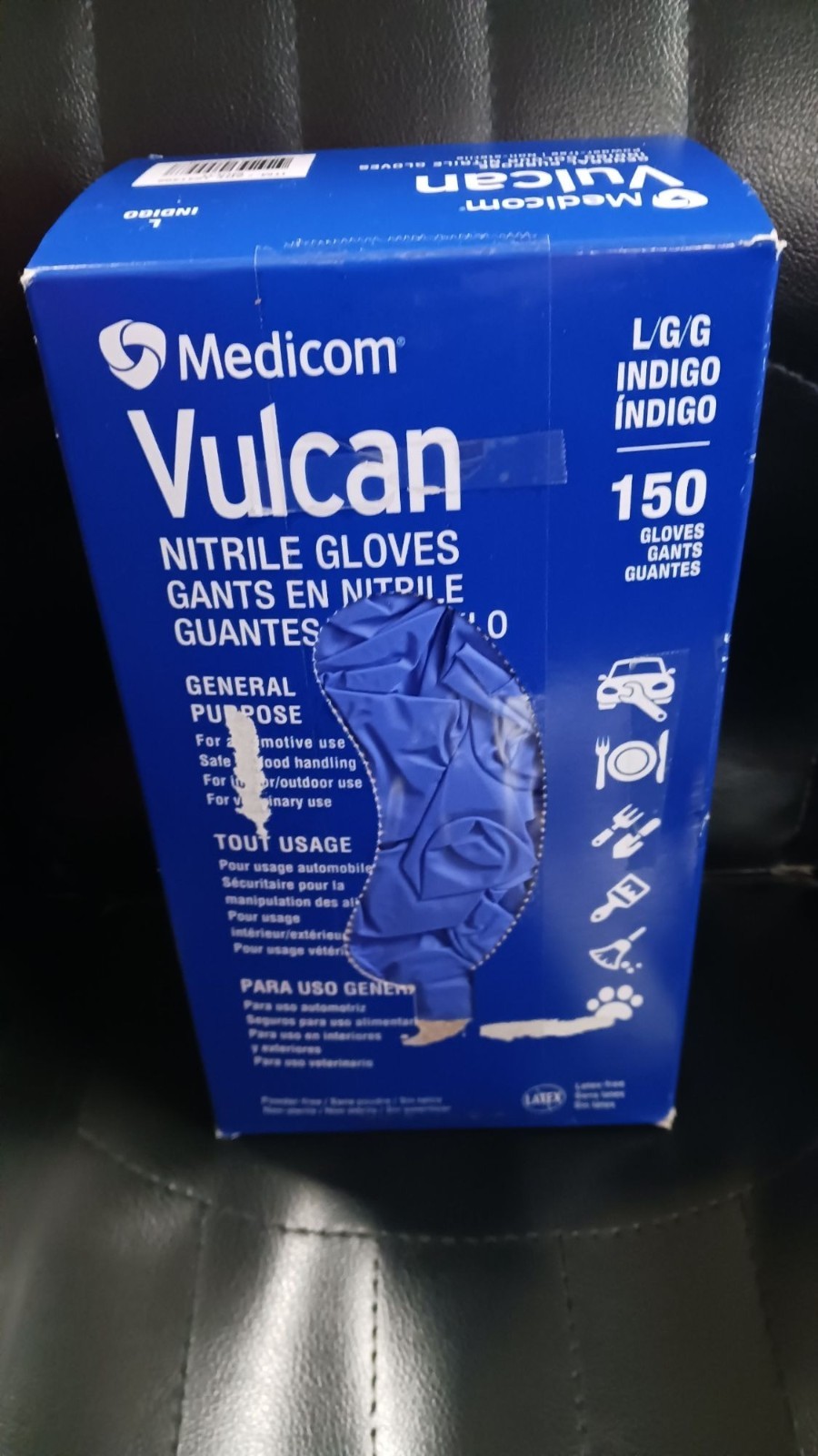 Medicom Vulcan Nitrile Gloves, L (150 Count)