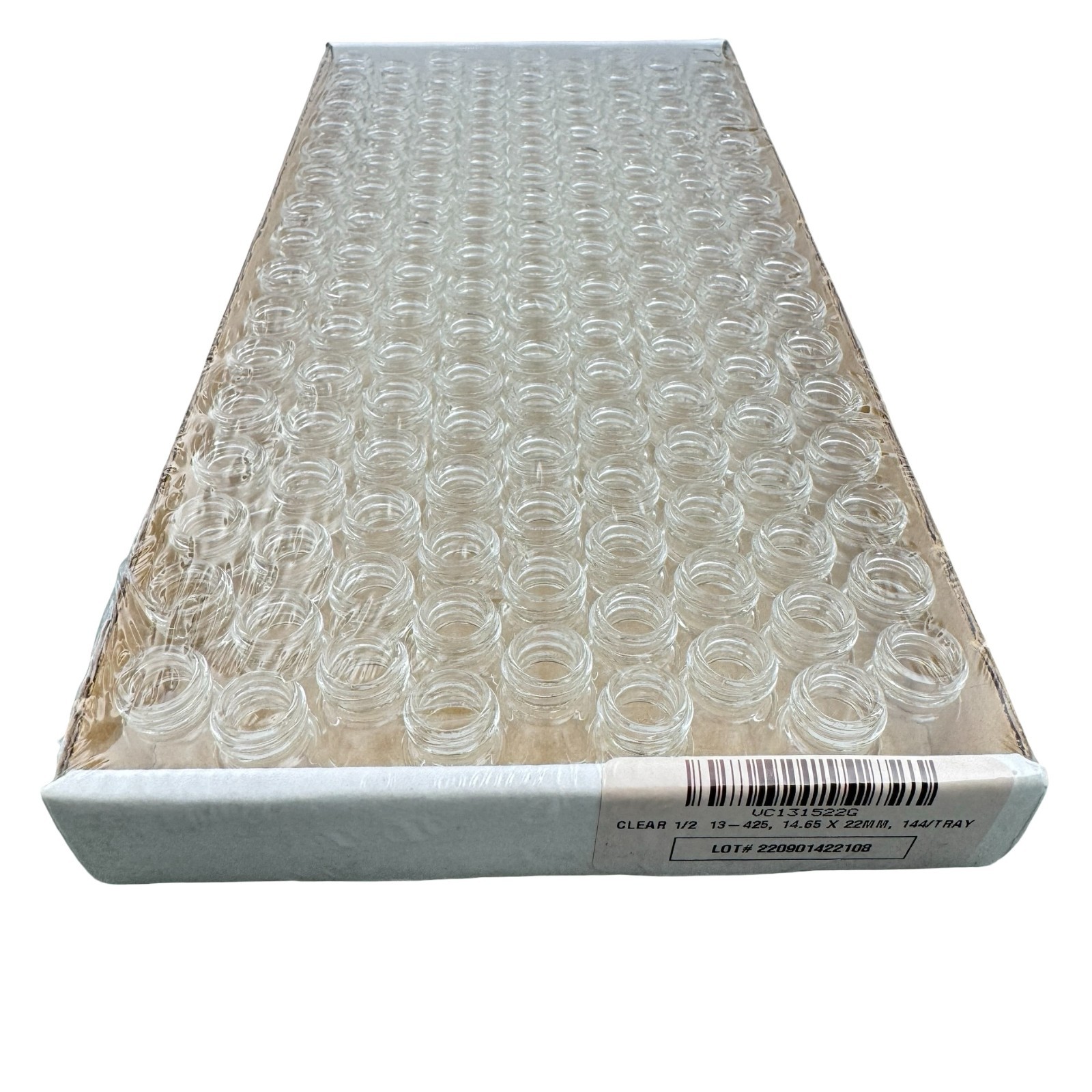 144 Clear Glass Vials 14.65x22mm 13-425 Thread Lab Sample Bottles