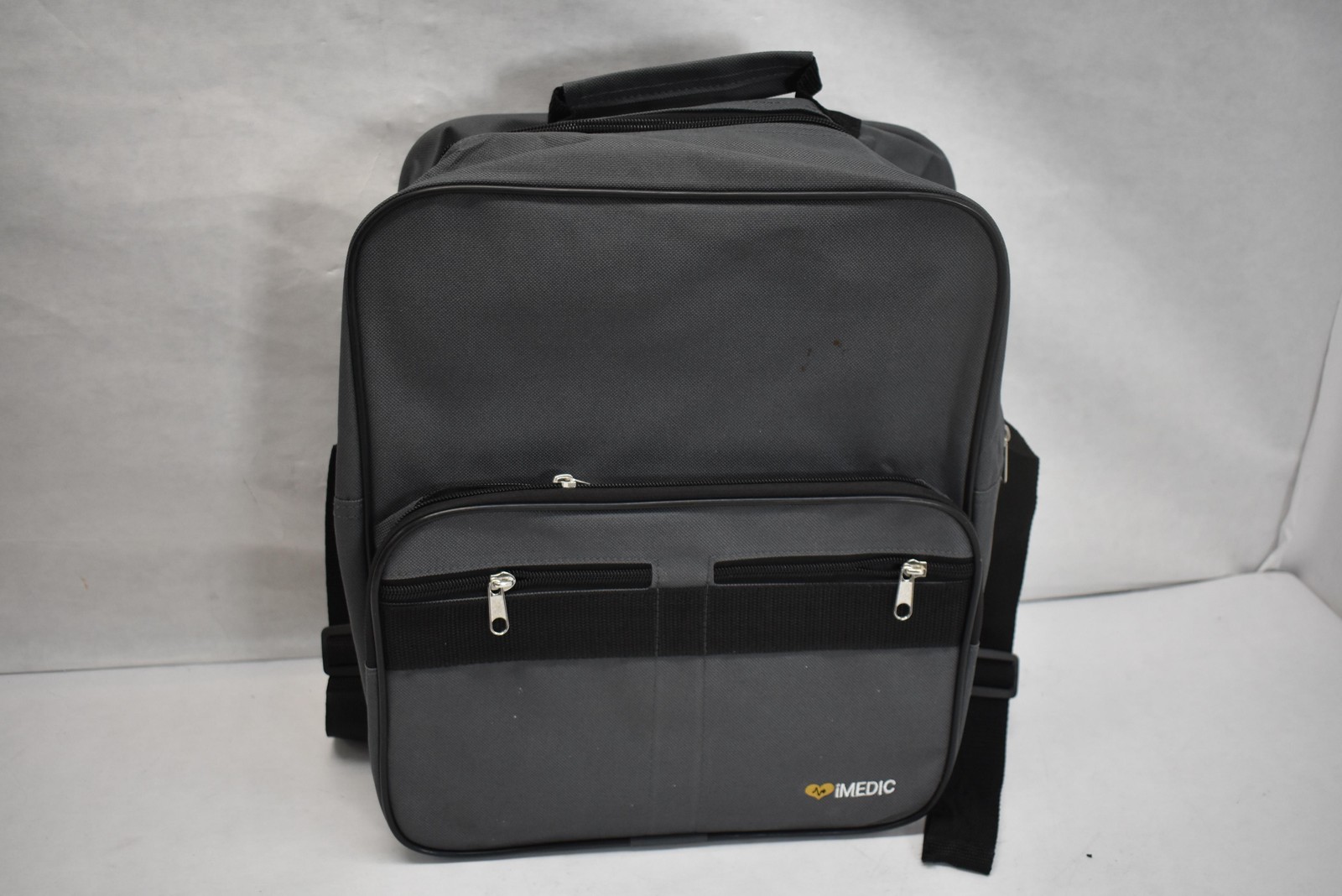 iMEDIC Medical Supply Black Backpack Bag Multi-Compartment Organizer Travel Case