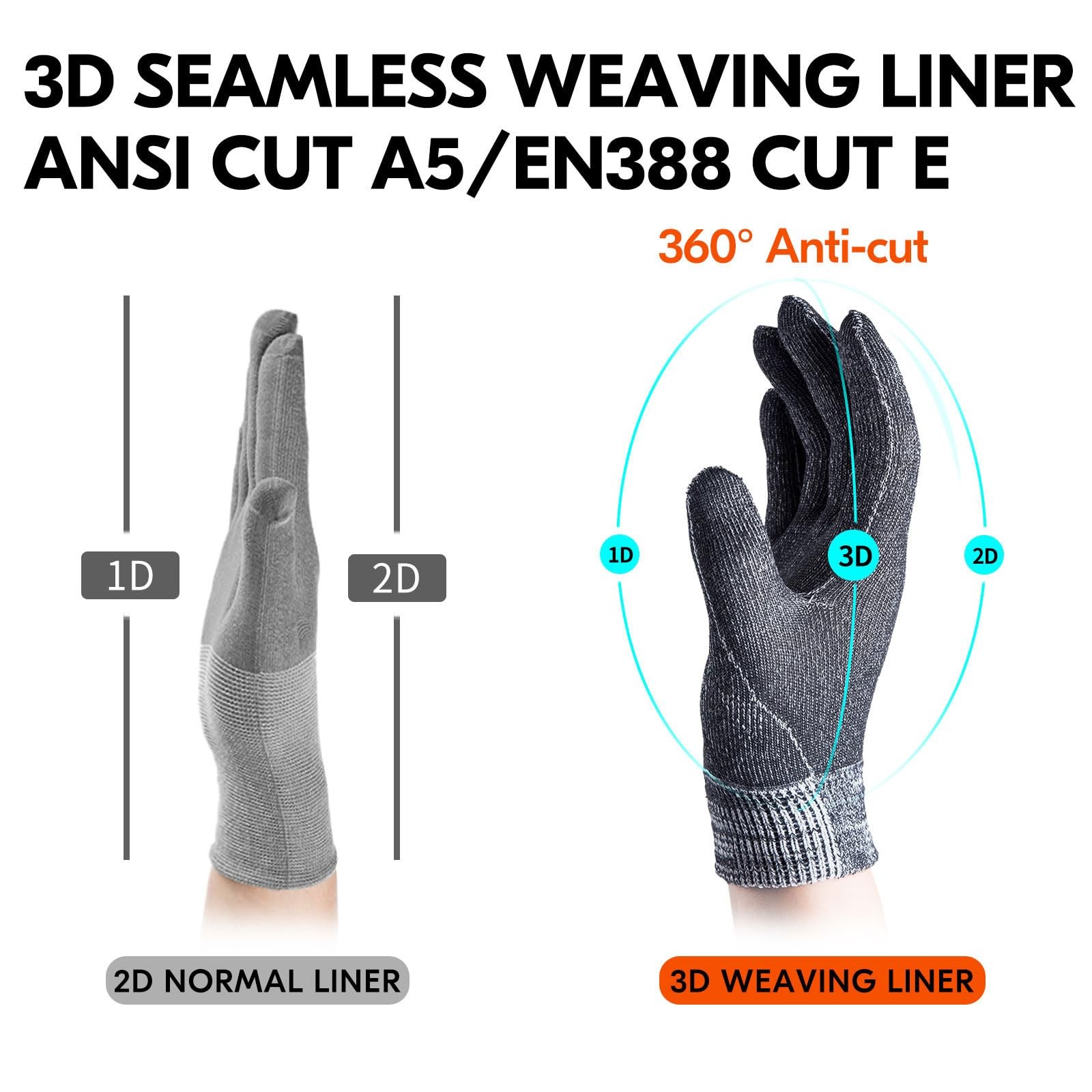 Vgo… Cut Resistant Work Gloves For Men – Ansi Level 5 Cut Resistant Mechanics