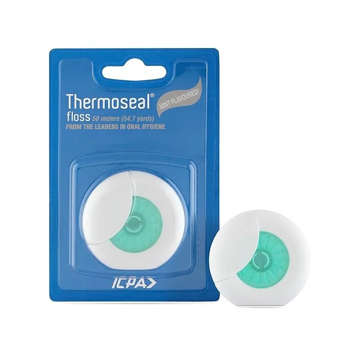 ICPA Thermoseal Dental Floss 50mtr Waxed mint dental floss for interdental clean