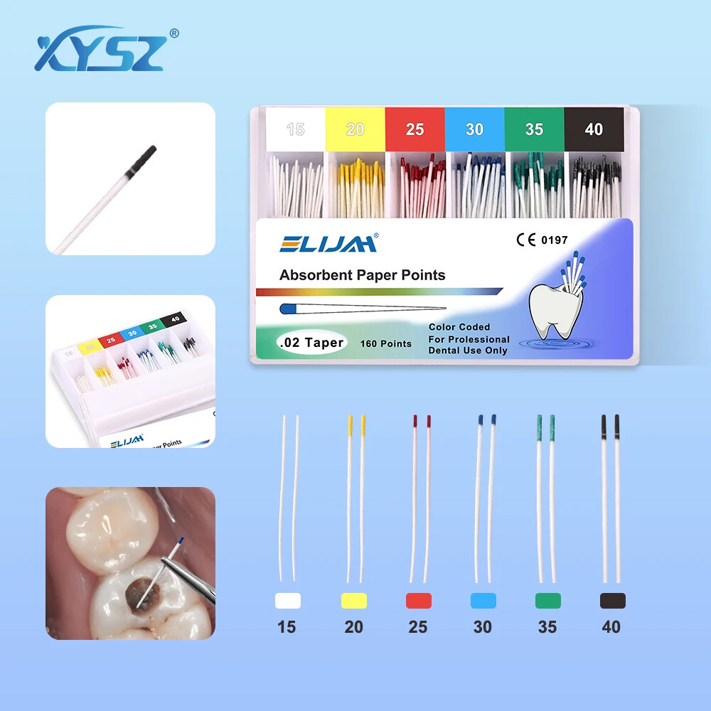 Dental Endodontic Absorbent Paper Points Taper 0.02/ 0.04 /0.06 15#-40# 45#-80#
