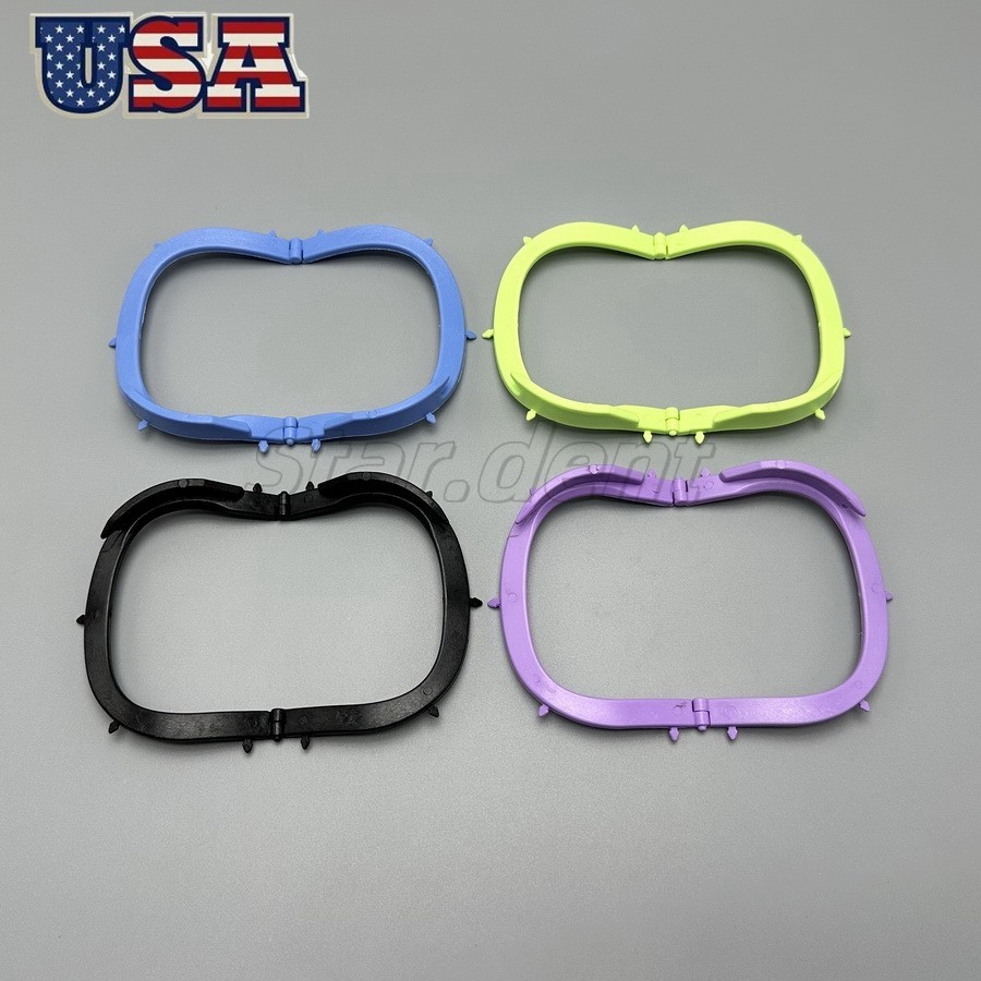 Dental Foldable Frame Plastic Rubber Dam Sheets Bracket for Dental Operation MIX
