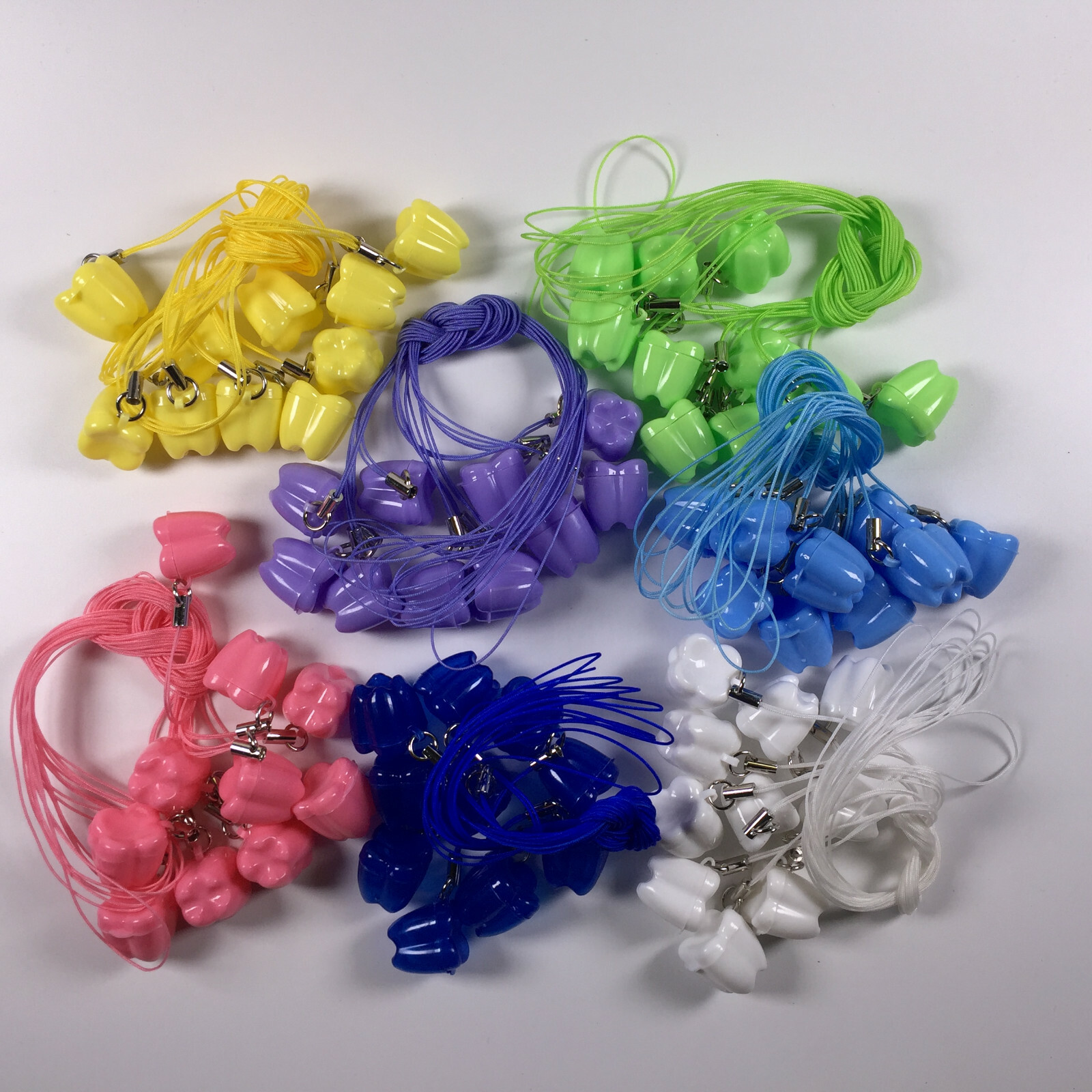 500Pcs Baby First Teeth Box Deciduous Milk Teeth Holer Flower Shape Colorful