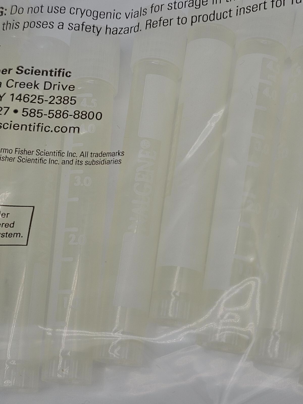 Nalgene™ General Long-Term Storage Cryogenic Tubes 5000-0050 5.0 mL, case of 250