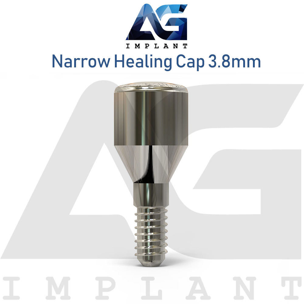 5 Narrow Healing Cap Abutment System 3.8mm Titanium For Dental Hexagon 2.42mm