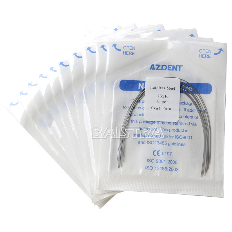 10X AZDENT Dental Orthodontic Stainless Steel Rectangular Arch Wire Oval Form
