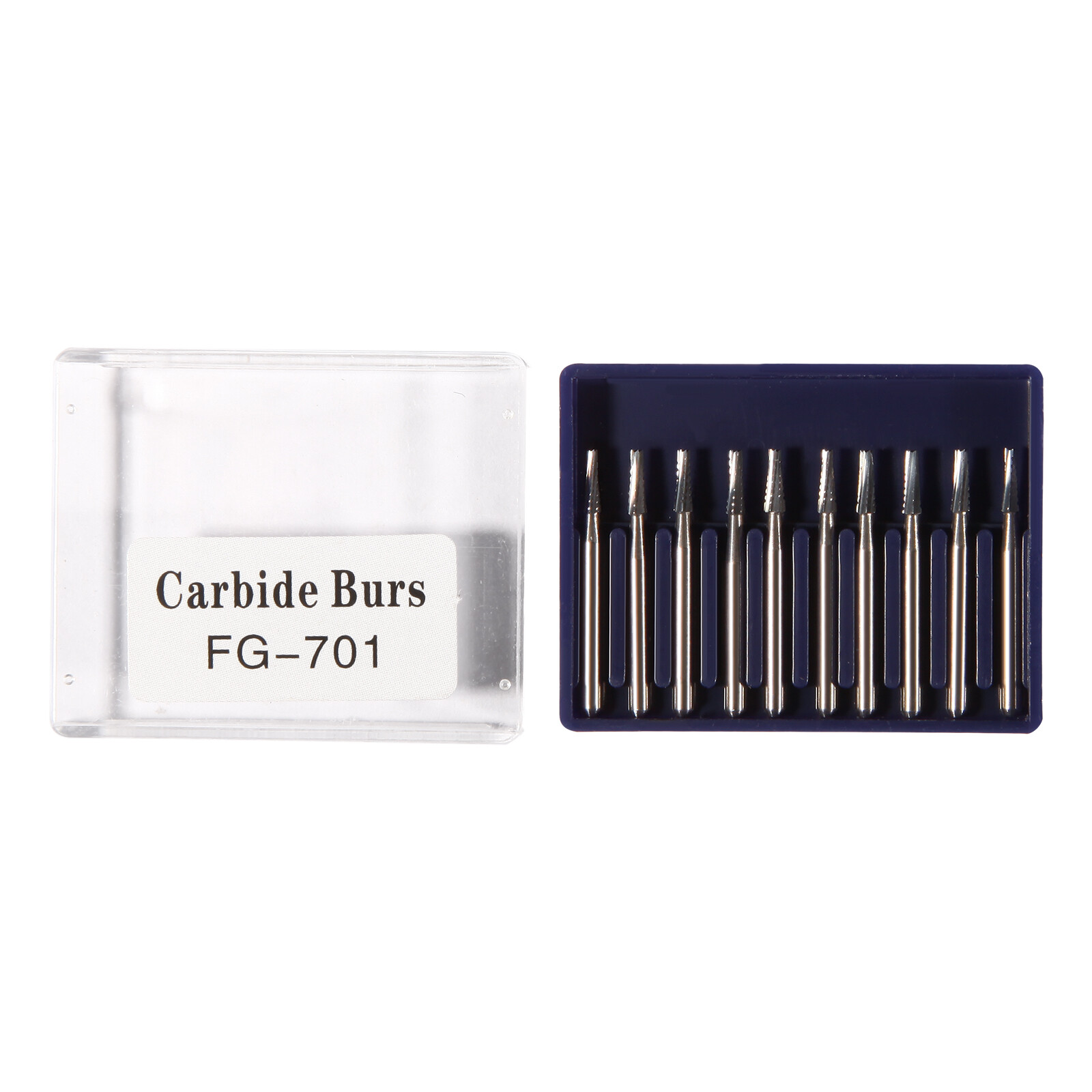 10Pc/Pack Dental Tungsten Carbide Drill FG Bur For High Speed Handpiece FG701 to