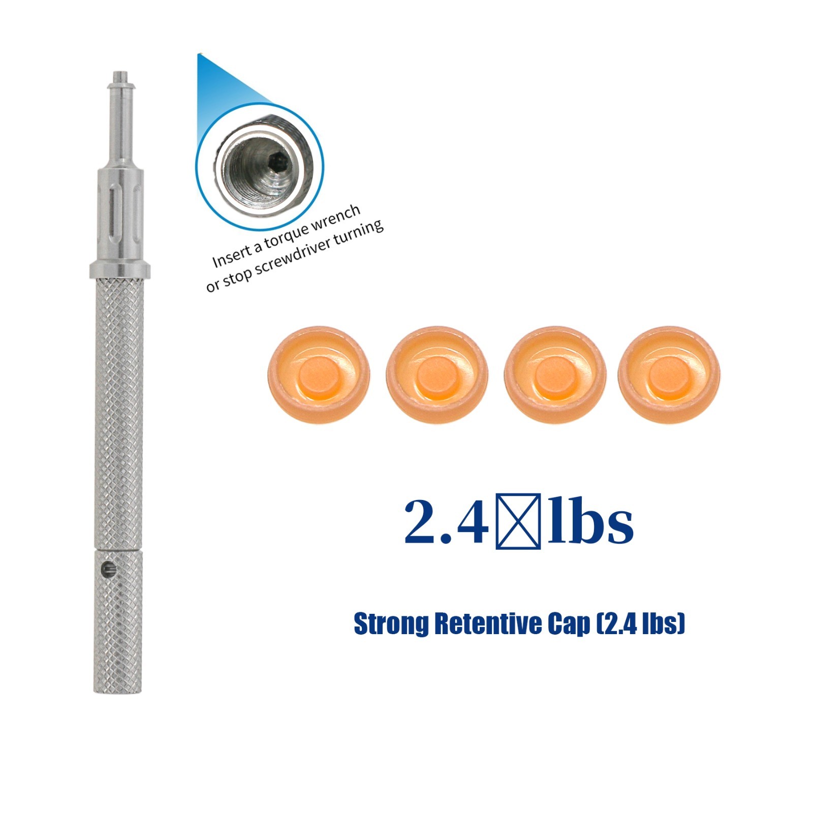 For Zest Locator Overdenture Retention Cap Set & Core Tool Insertion Removal Kit