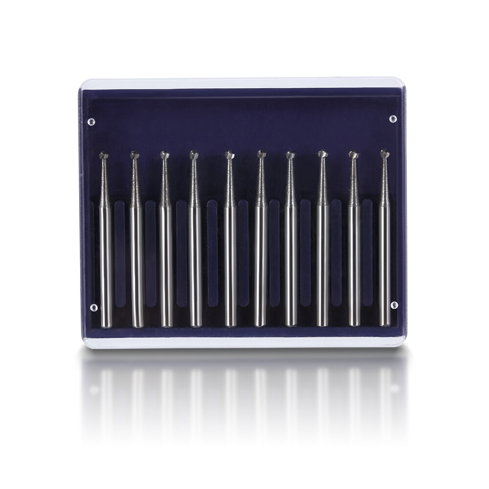 AZDENT Dental FG Tungsten Carbide Burs Dills Round Type For High Speed Handpiece