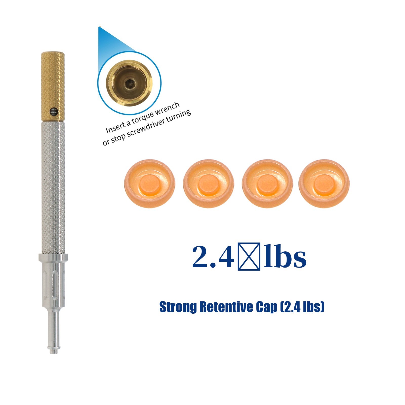 For Zest Locator Overdenture Retention Cap Set & Core Tool Insertion Removal Kit