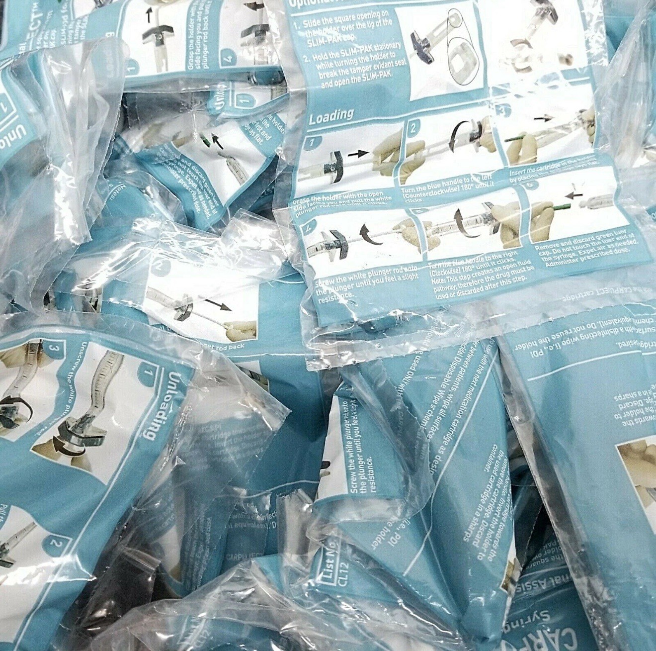 Lot of 25 Carpuject Syringe System Cartridge Injector Holders Sealed No. 2049-02