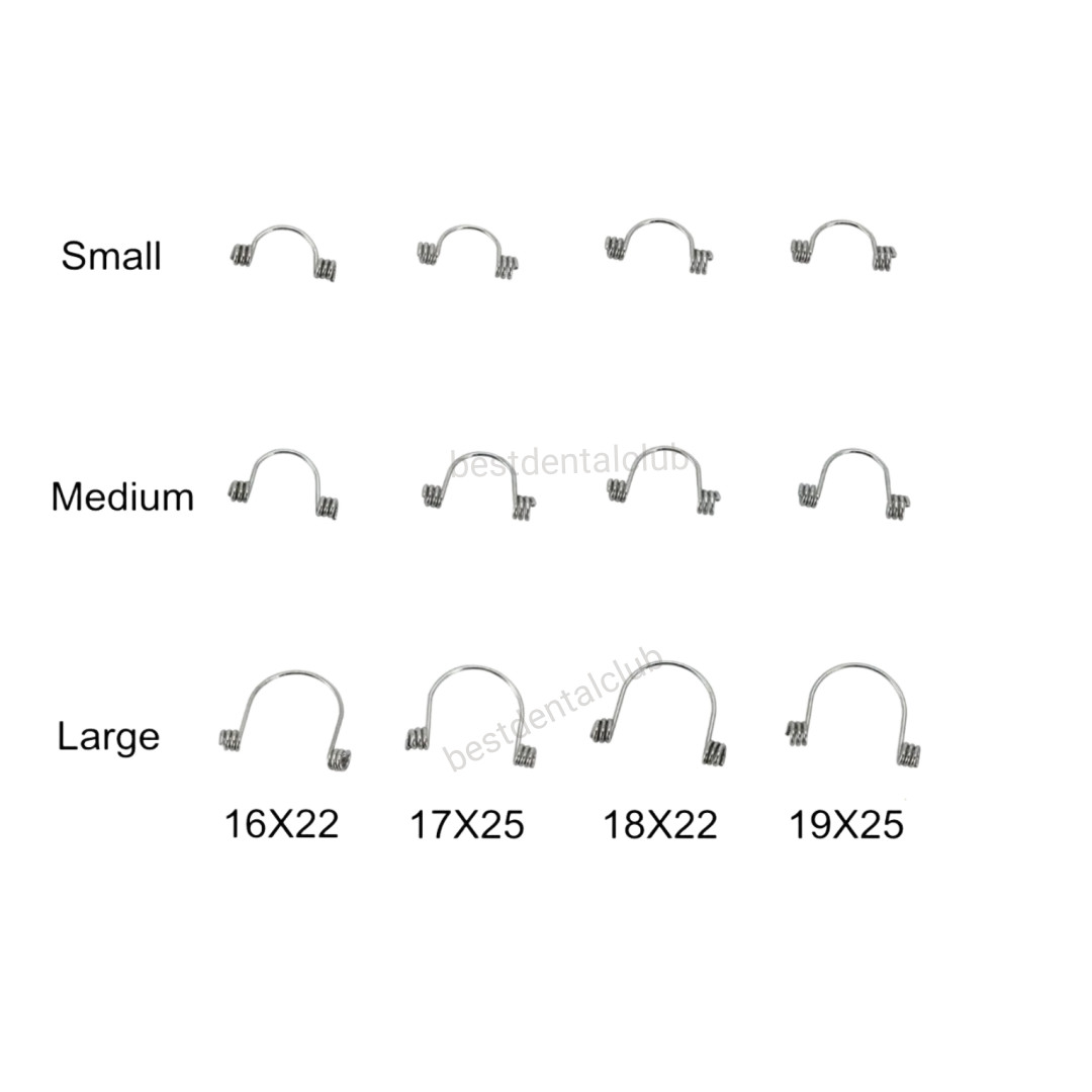 30Pcs Dental Anterior Spring Teeth Torque Rectangular Springs Door Shape