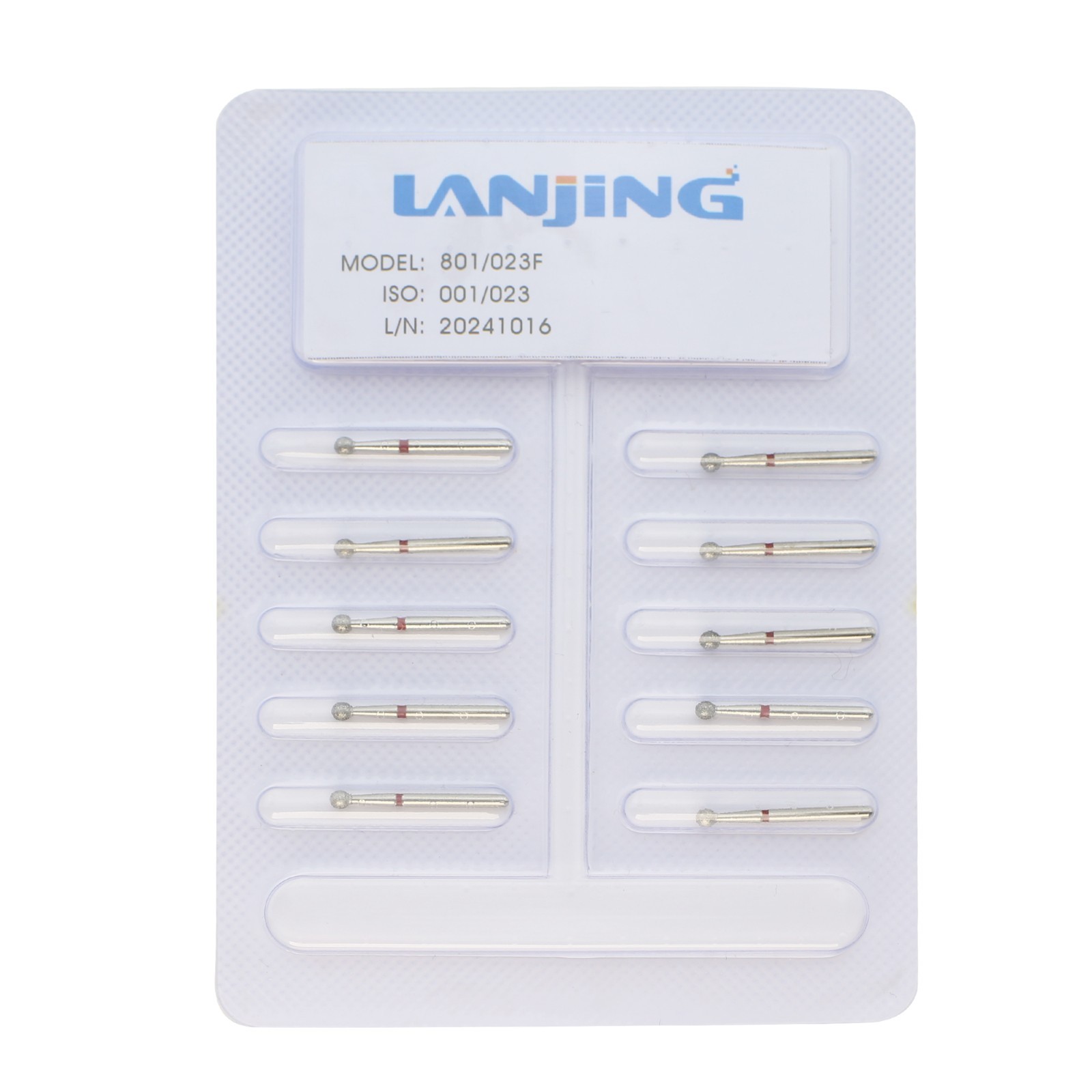 Multi-Use Dental Diamond Burs Round Ball Bur Friction Grip Surgical FG 801 801L