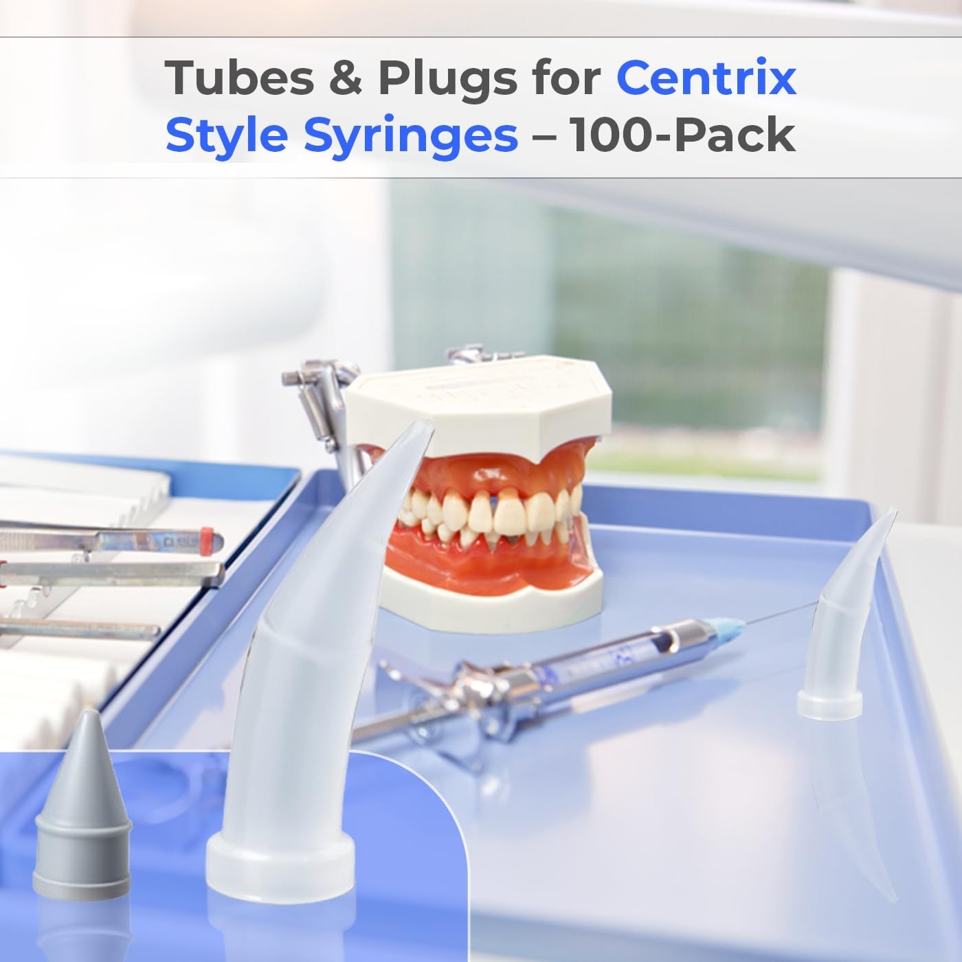 DDM Tubes & Plugs for Centrix Syringes, Composite Syringes C-R Syringes 100 Sets