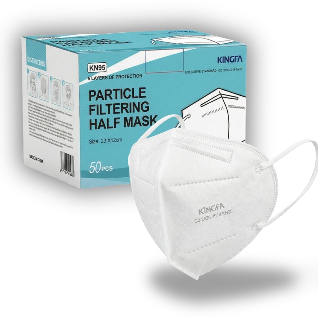 KN95 50 Pcs Disposable Respirator 5-Ply Layer | GB2626-2019 Compliant