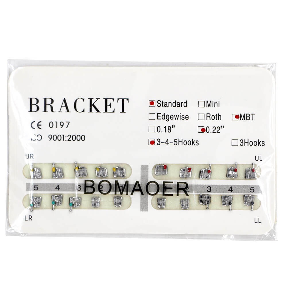 1 Kit Dental Orthodontic Mental Bracket Brace Standard MBT 022 345hook 20pcs/set