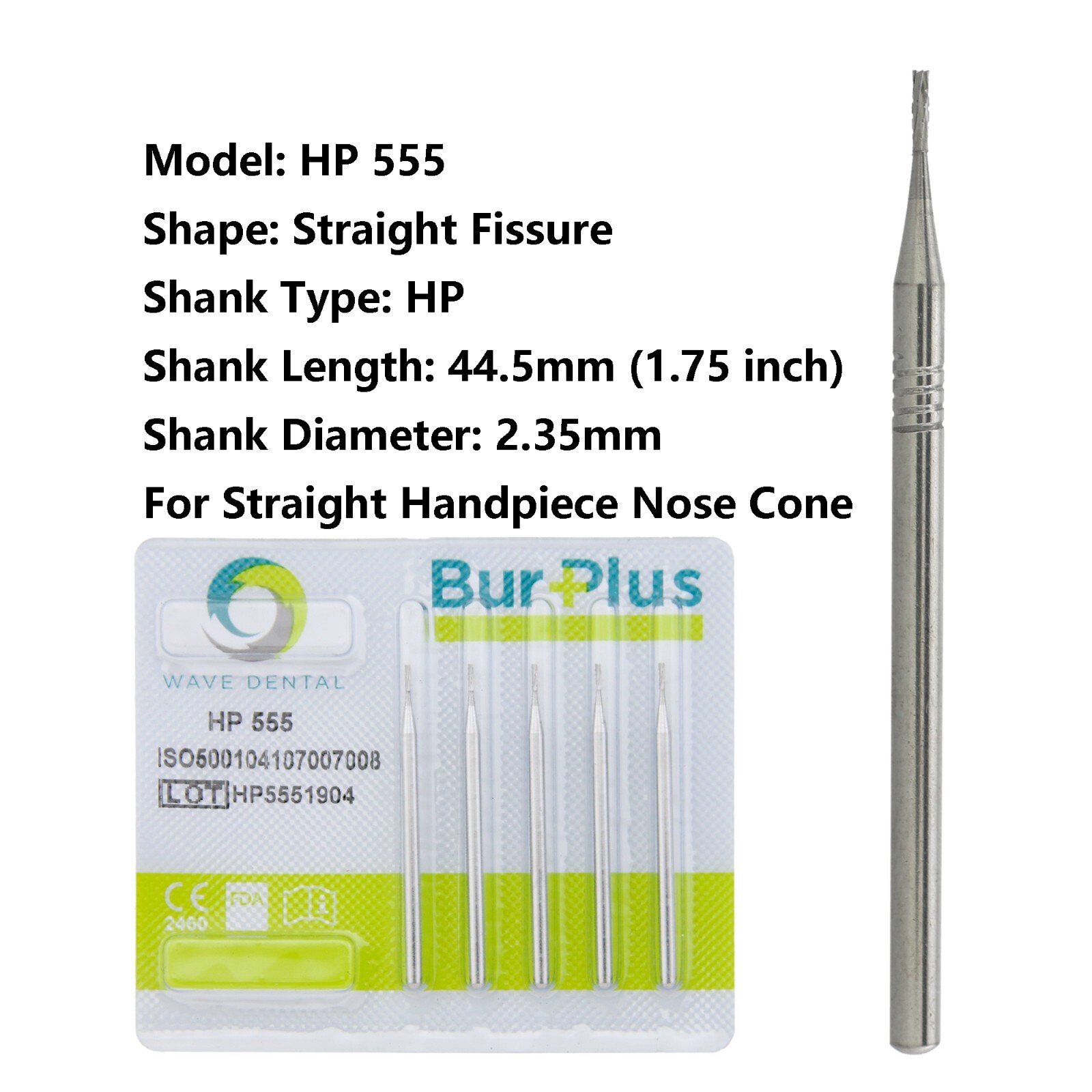 Wave Dental Surgical Burs for Straight Handpiece HP 555 556 557 558 559 560 563