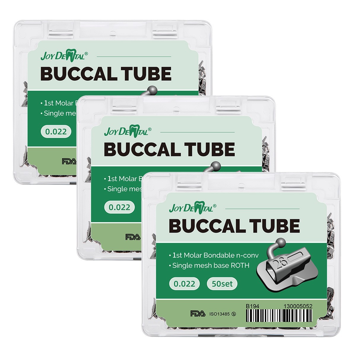 Dental Ortodoncia Tubos bucales de Roth 022 1er Molar Bondable Non-Convertible