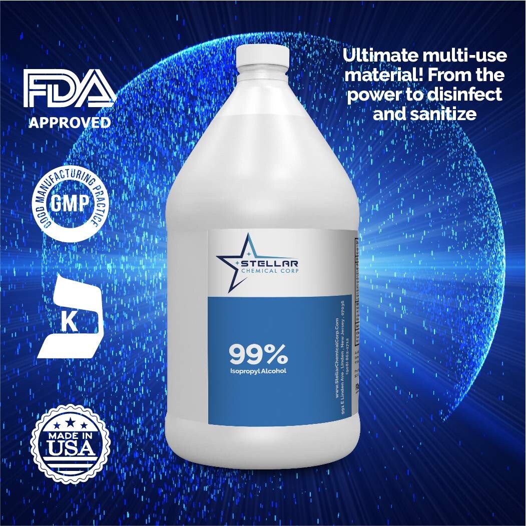 Isopropyl Alcohol 99% ~~ Stellar Chemical Corp ~~ 1 Gallon