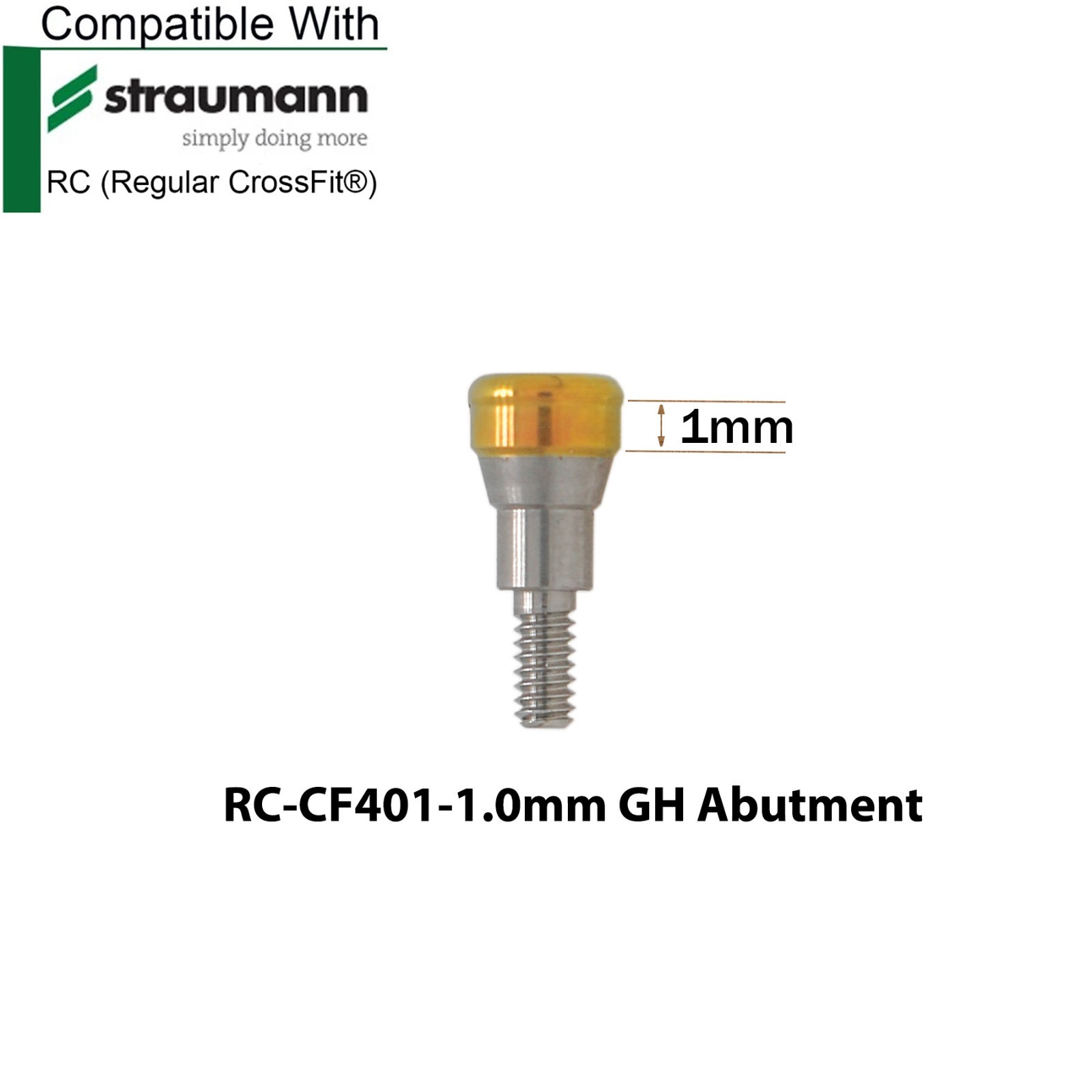 Dental Locator Abutment Compatible STRAUMANN Bone Level NC/RC & Male Caps Kit