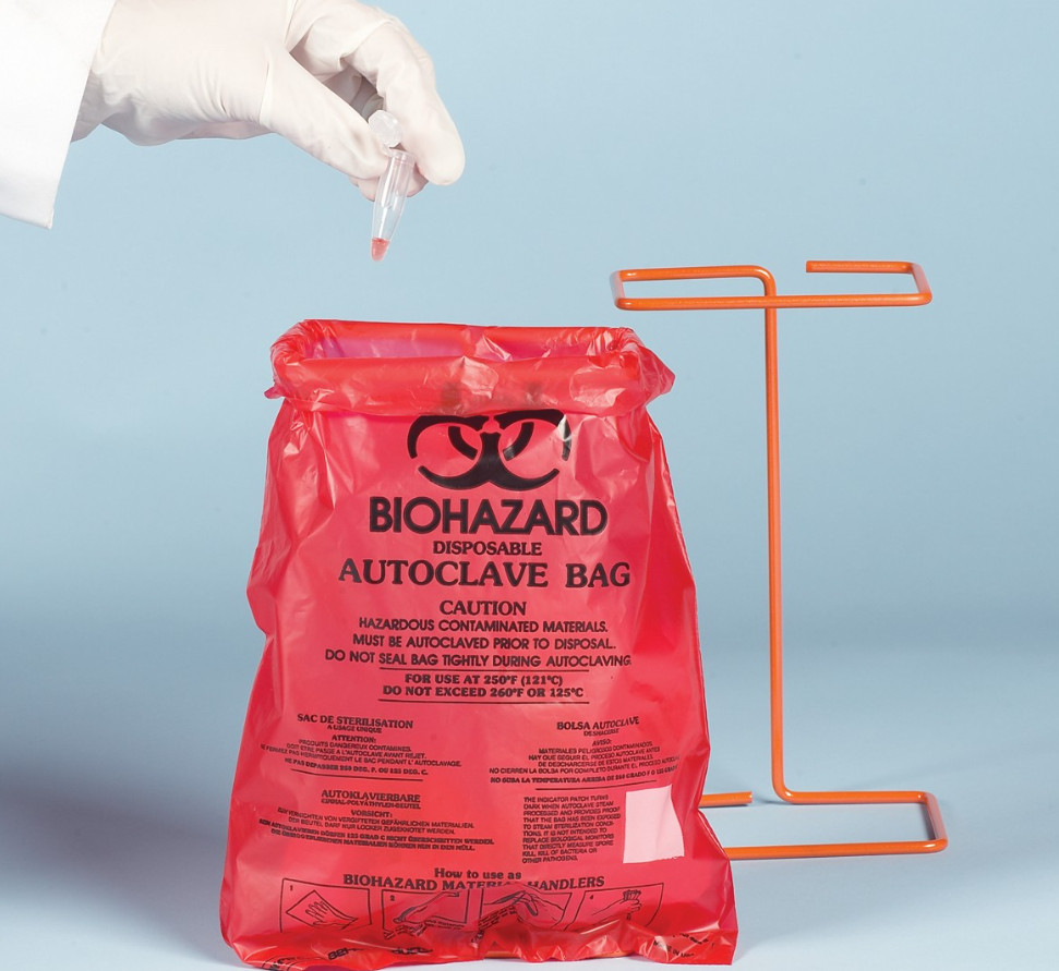 (1000) SP BEL-ART Small Bench Top Biohazard Autoclave Bags Red PE 13166-0001