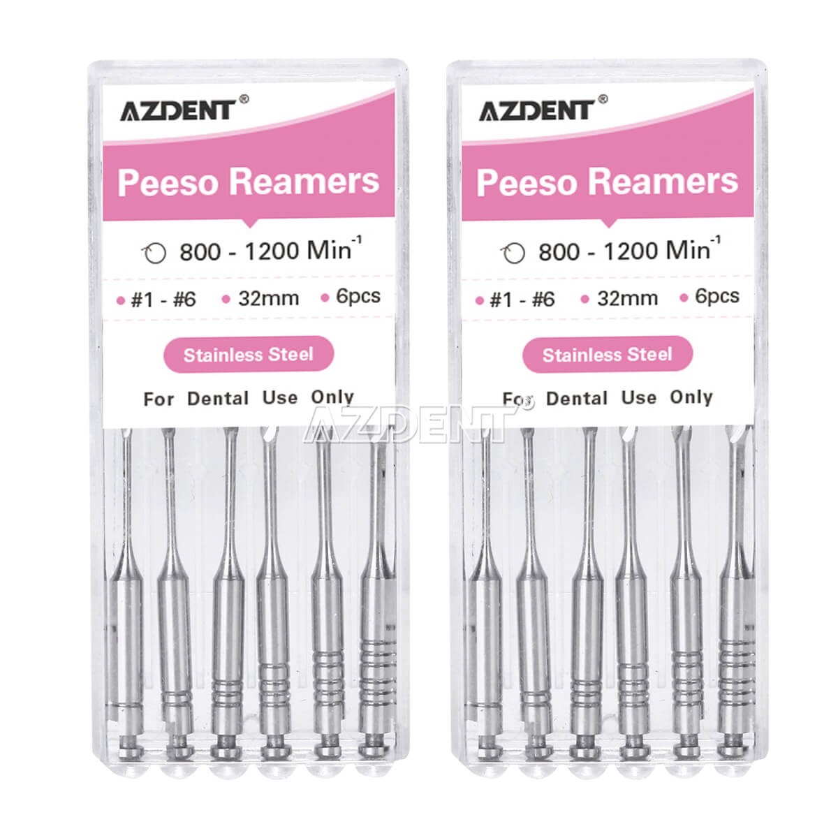 12Pc Dental Peeso Reamers Stainless Steel 32mm #1-6 For Root Canal Eododontic