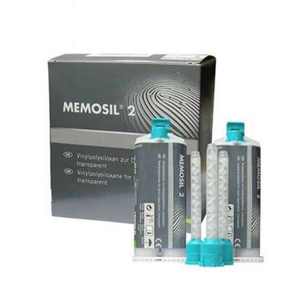 Memosil 2 Transparent Bite Registration Material, VPS, Sets in 2 minutes, 2 Pack