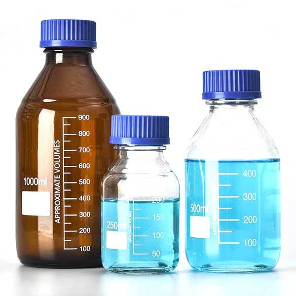 25ml – 2000ml Reagent Bottles with Scale Chemistry Biology Laboratory Supply